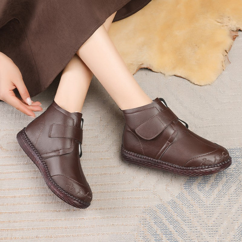 Damen Lederschuhe aus Baumwolle (Schuhspitzenmuster)