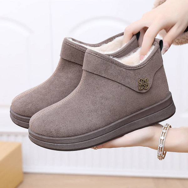 Retro-Kurzstiefel mit Fleecefutter