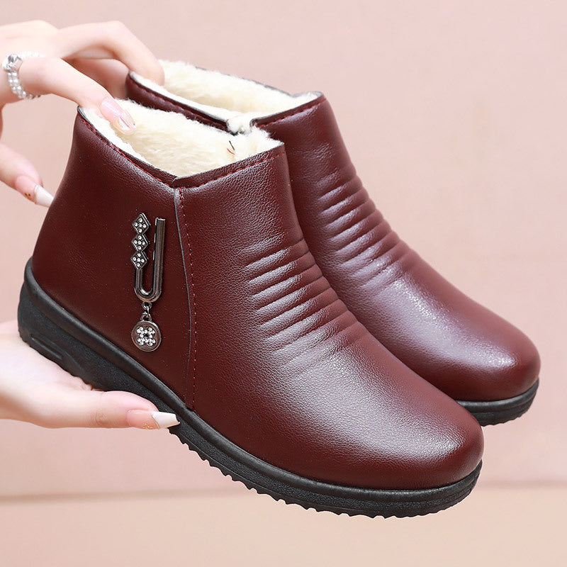 Damenschuhe aus Leder und Baumwolle (j)