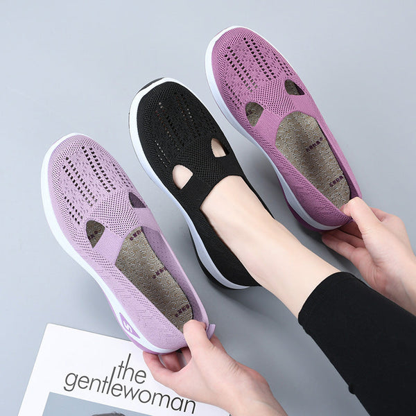 Orthopädische Schnürschuhe, weiche Sohle, atmungsaktiv