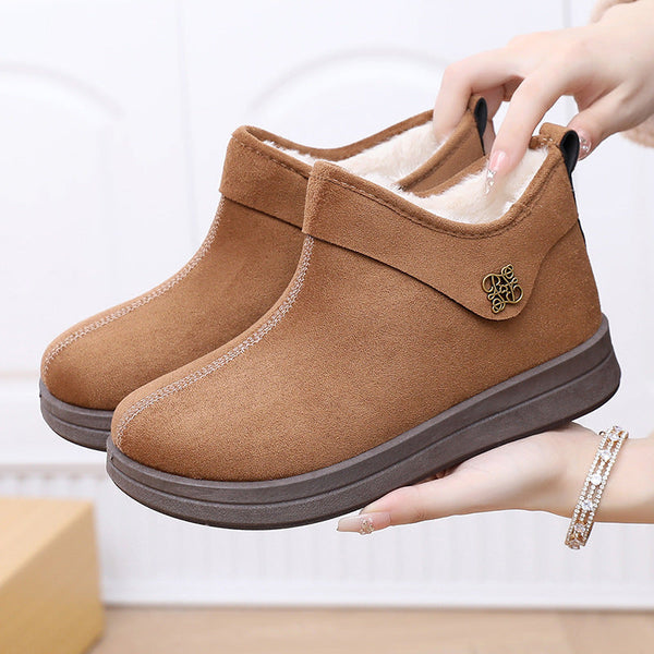 Retro-Kurzstiefel mit Fleecefutter