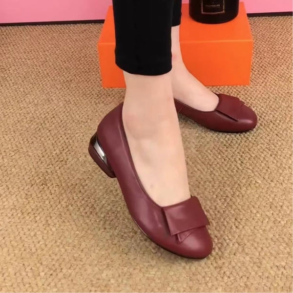 flache Lederschuhe