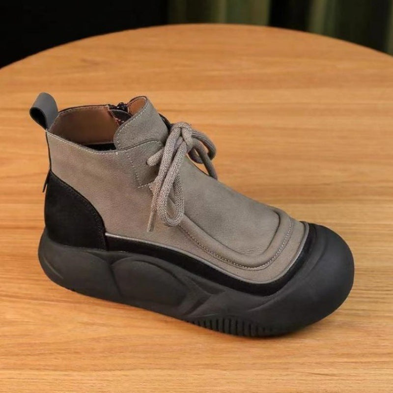 Damenstiefel aus Leder (dickes Rindsleder)