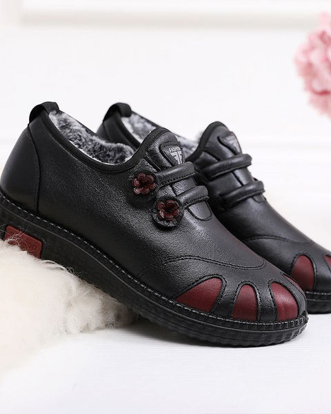 Damenschuhe Baumwolle Leder (Klettverschluss)
