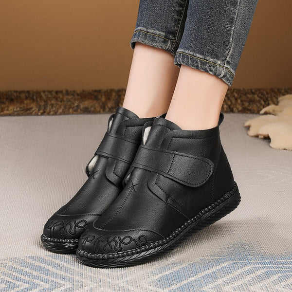 Damen Lederschuhe aus Baumwolle (Schuhspitzenmuster)