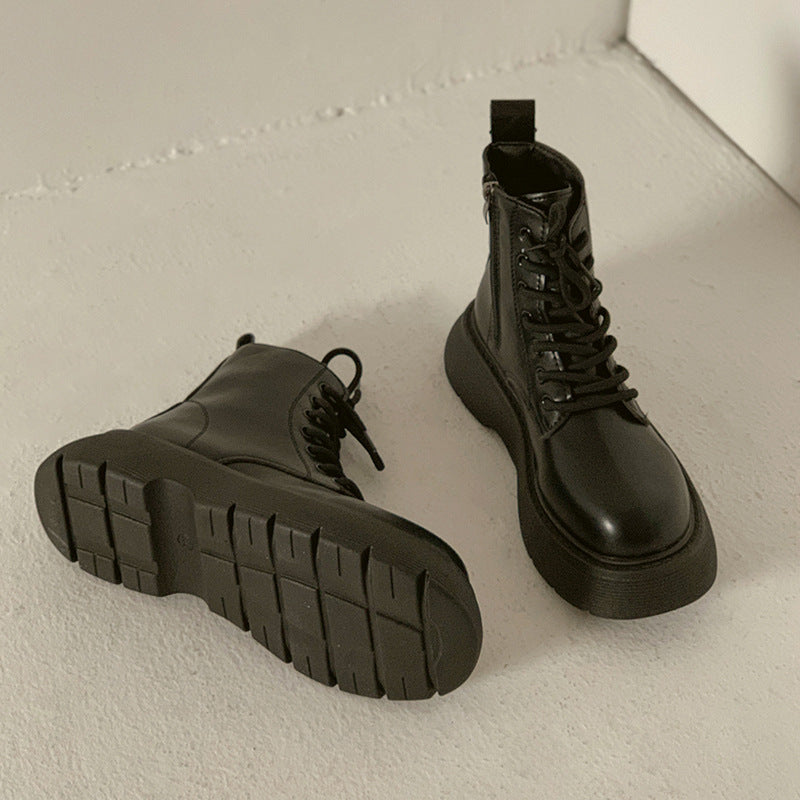 Damen Lederstiefel (braun-schwarz, schwarz-weiß)