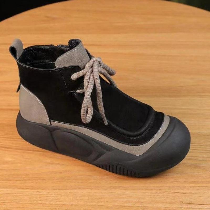 Damenstiefel aus Leder (dickes Rindsleder)