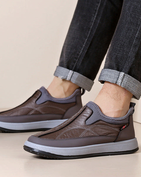 Zapatos de cuero masculinos con terciopelo (etiqueta roja) 