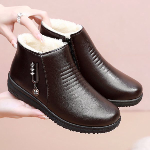 Damenschuhe aus Leder und Baumwolle (j)