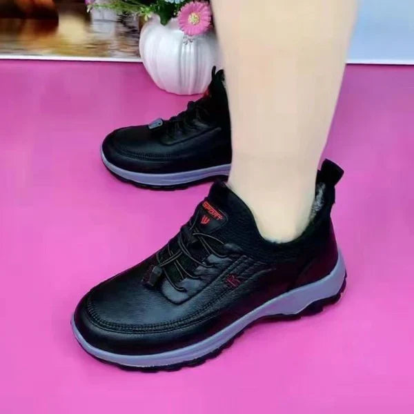 [100% Rindsleder] Warme Lederschuhe mit dicker Sohle