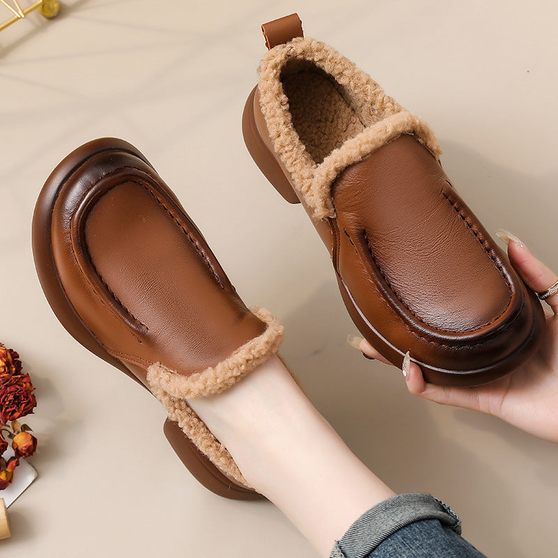 Schuhe aus Spaltleder