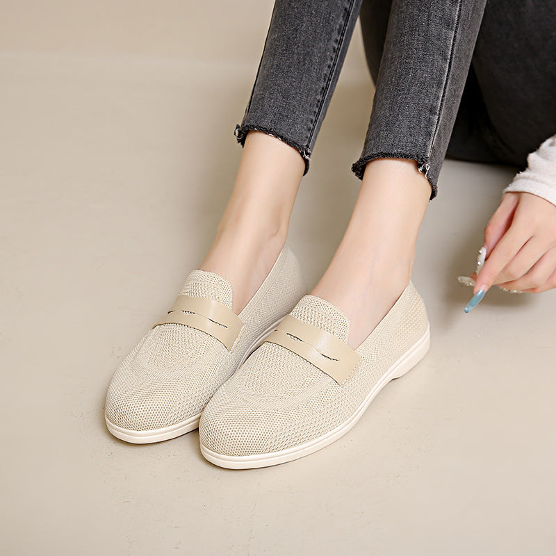 Flache Damenschuhe mit Netz-Nudeln 2025
