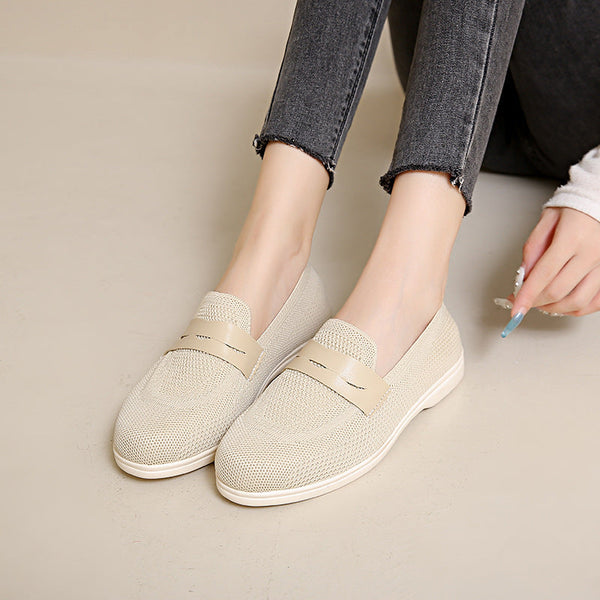 Flache Damenschuhe mit Netz-Nudeln 2025