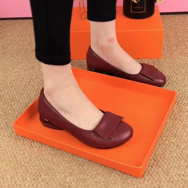 flache Lederschuhe