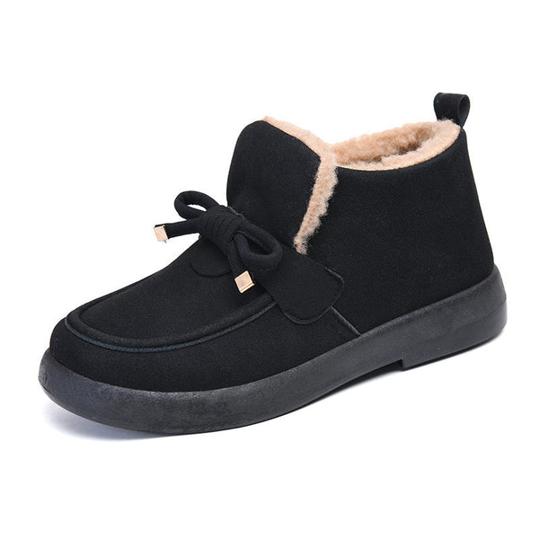 Damen-Baumwollschuhe (braune Schleife)