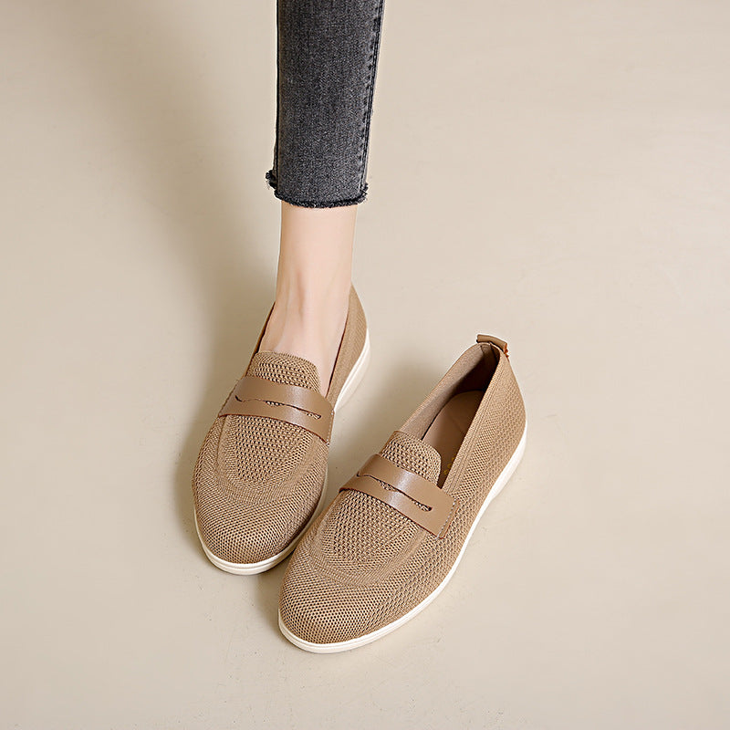 Flache Damenschuhe mit Netz-Nudeln 2025