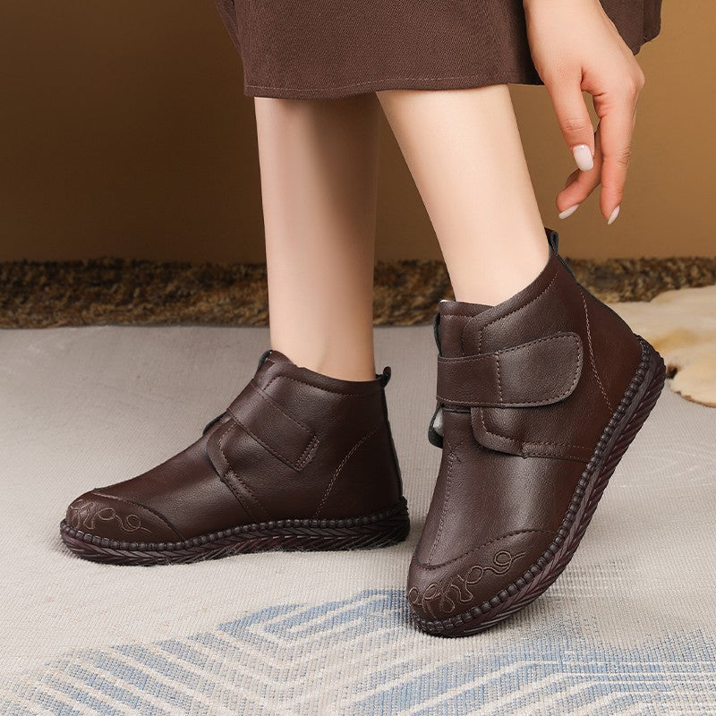 Damen Lederschuhe aus Baumwolle (Schuhspitzenmuster)