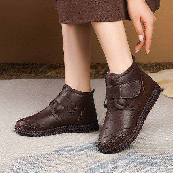 Damen Lederschuhe aus Baumwolle (Schuhspitzenmuster)