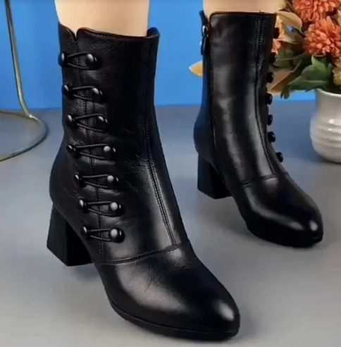Lederstiefeletten