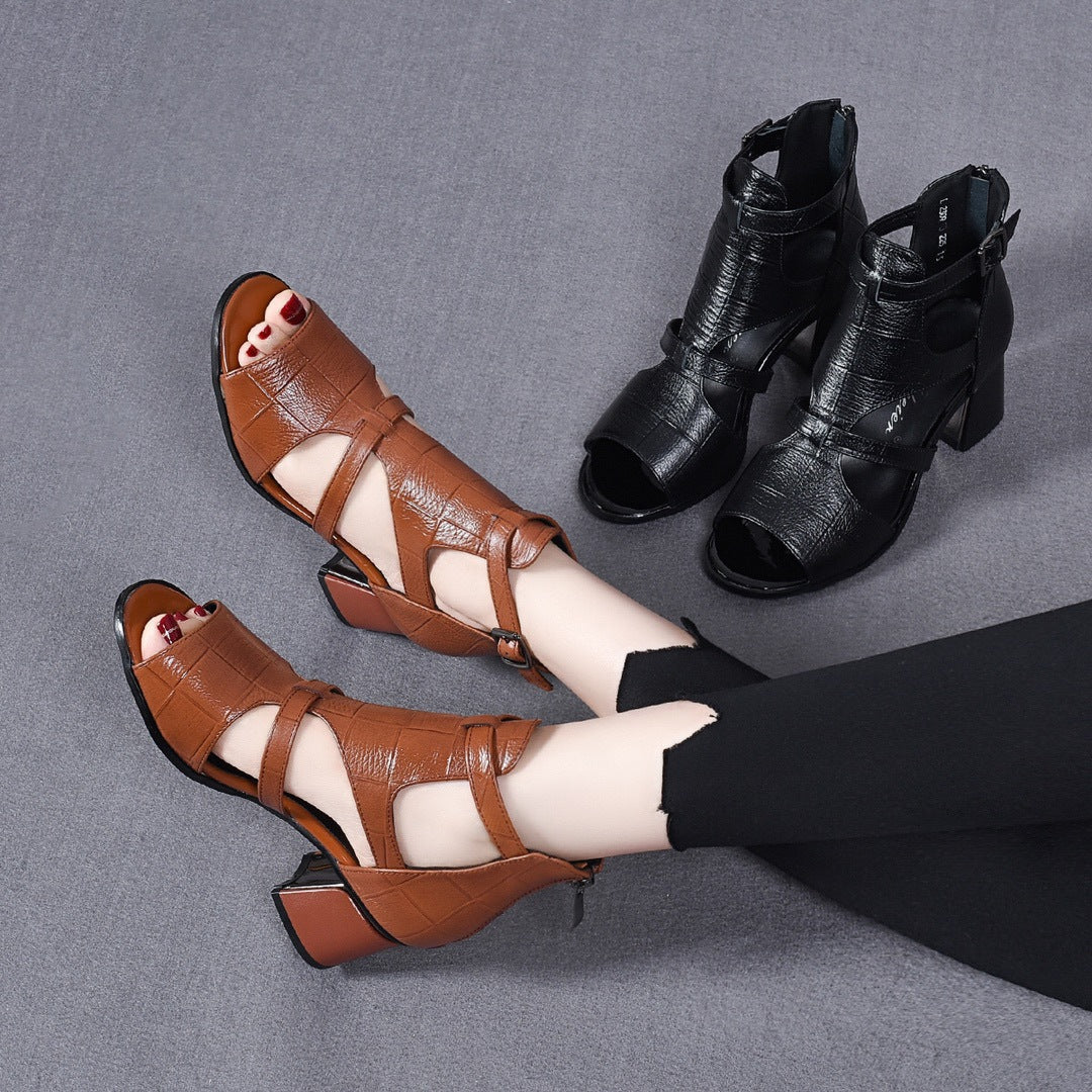 [🐂100 % echtes Leder] Römische Festsandalen