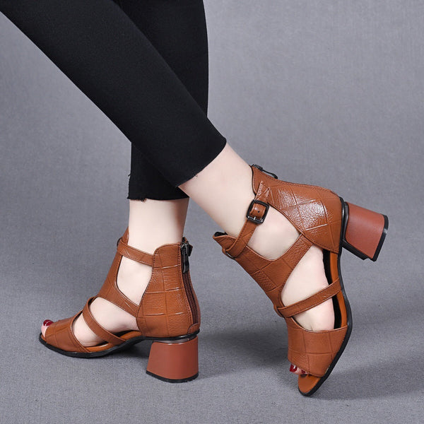 [🐂100 % echtes Leder] Römische Festsandalen